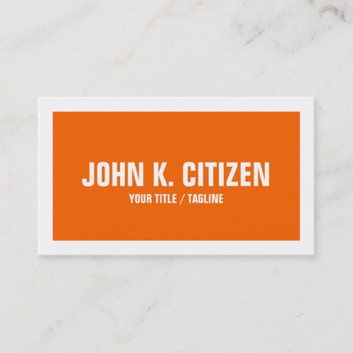 Orange / White Border Business Card - Groupon