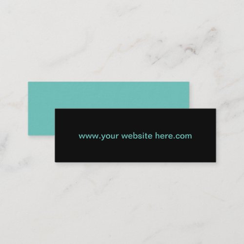 Bold Simple Teal Website Minimalist Business Cards