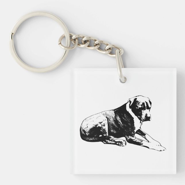 Bold Sit, Inky Trace Keychain (Front)