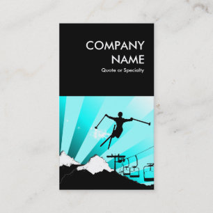 bold ski powder trail business card