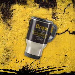 Bold Smudged Blackboard Brew To Go Energy Flow Travel Mug