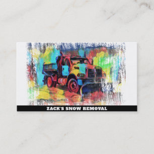 *~* Bold Snow Removal Plow PatrioticTruck AP74 Business Card