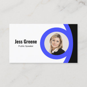 Bold Social Media Icon Photocard Business Card