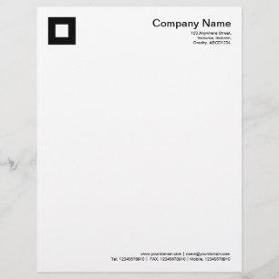 Bold Square - Black Letterhead