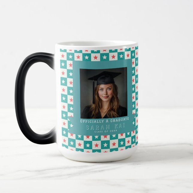 Bold Square Pattern Certified Pharmacist Color Morph Mug (Left)