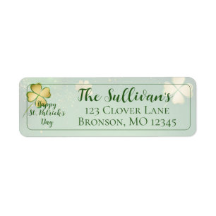 Bold St. Patrick’s Day Invitation Label