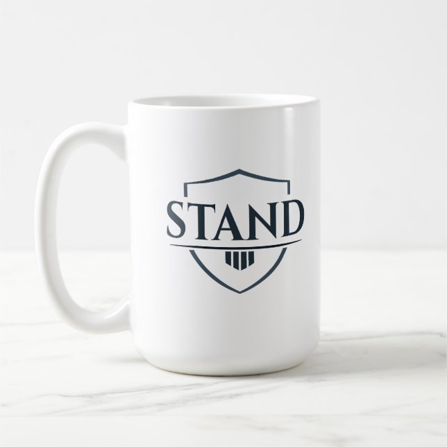 Bold “STAND” Inspirational Christian Mug (Left)