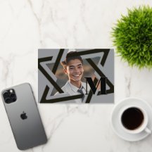 Bold Star of David Photo Thank You Monogram