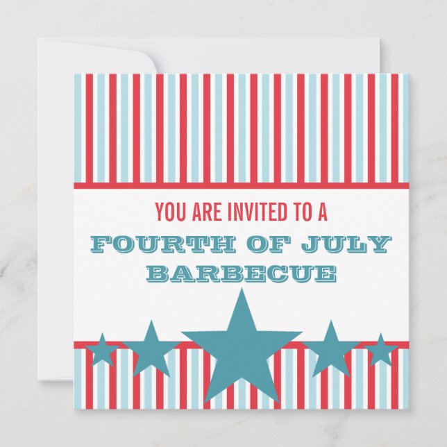 Bold Stars and Stripes Invite (Front)