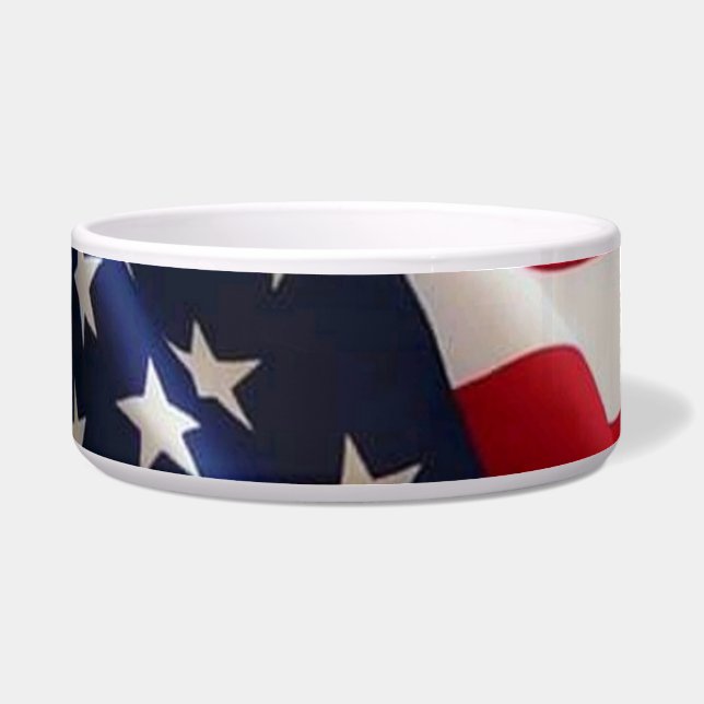Bold Stars and Stripes – United States Flag Art  Bowl (Front)