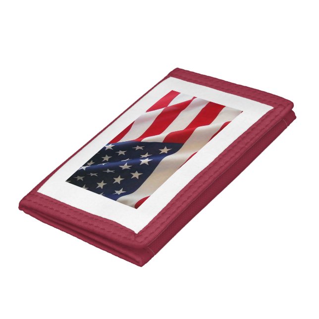 Bold Stars and Stripes – United States Flag Art  Trifold Wallet (Bottom)