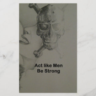 Bold Statement: Act Like Men, Be Strong Stationery