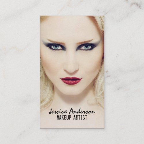 Bold Statement Makeup Artist Business Card Template