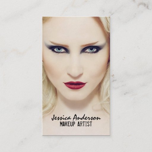 Customizable Bold Statement Makeup Artist Business Card Template
