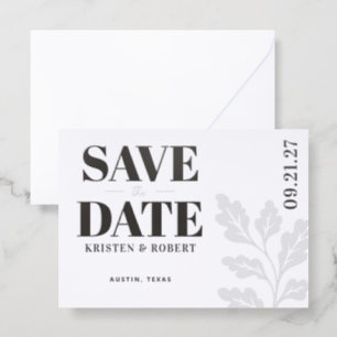 Bold Statement Monogram Save the Date Letterpress Invitation