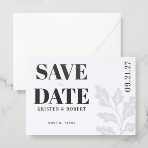 Bold Statement Monogram Save the Date Letterpress Invitation