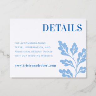 Bold Statement Monogram Wedding Details Letterpress Enclosure Card
