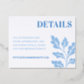 Bold Statement Monogram Wedding Details Letterpress Enclosure Card
