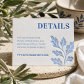 Bold Statement Monogram Wedding Details Letterpress Enclosure Card
