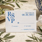Bold Statement Monogram Wedding Letterpress RSVP Cards