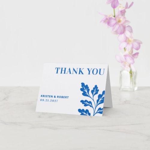 Bold Statement Monogram Wedding Letterpress Thank You Card