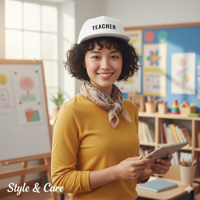 Bold Statement TEACHER Text Adjustable Snap Back Hat (Bold Statement TEACHER Text Adjustable Snap Back Hat)