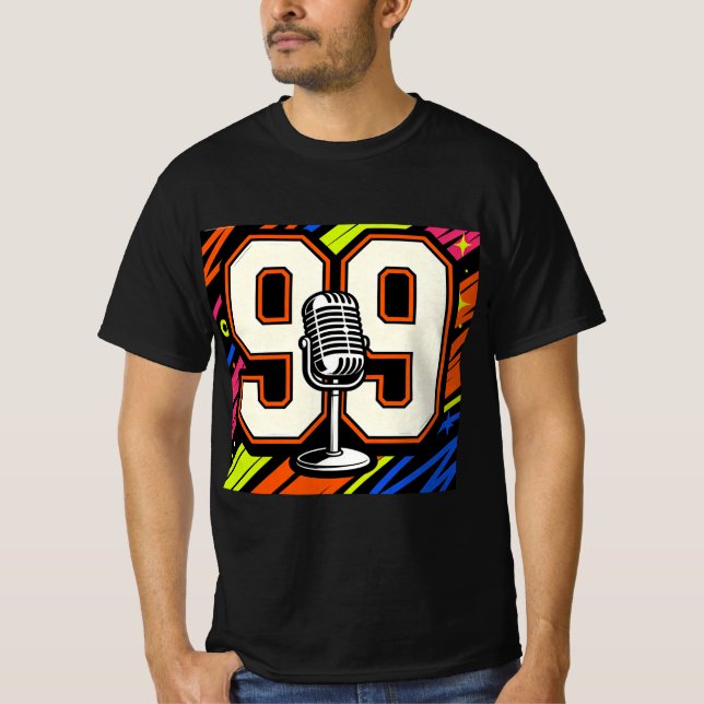 Bold Street Graffiti 99 & Microphone T-Shirt – Ret (Front)