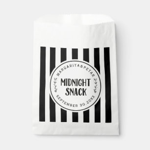 Bold Stripe Midnight Snack Wedding Favor Bag