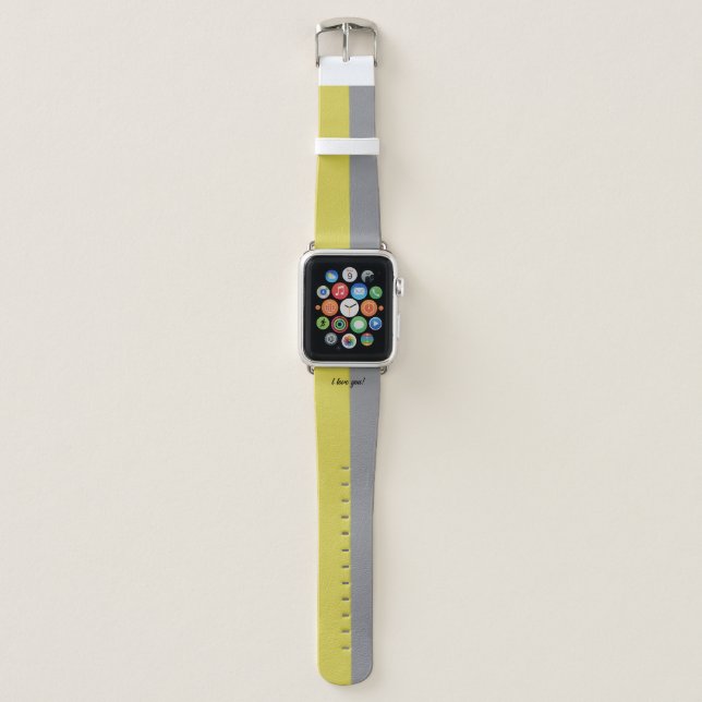 Bold Stripe Patterns Customizable Apple Watch Band (Front)