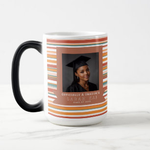 Bold Stripe Print Gift For Her Grad Color Morph Mug