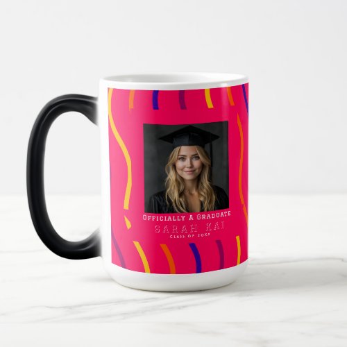 Bold Stripe Print Graduate Class Of Color Morph Mug