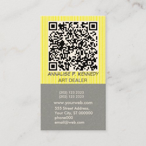 Bold Template with QR Code Business Card