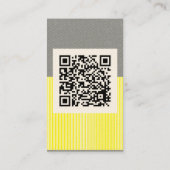Bold Stripe QR Code Tech Business Card (Back)