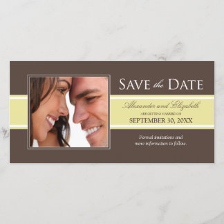 Bold Stripe Save the Date (chocolate/ivory)