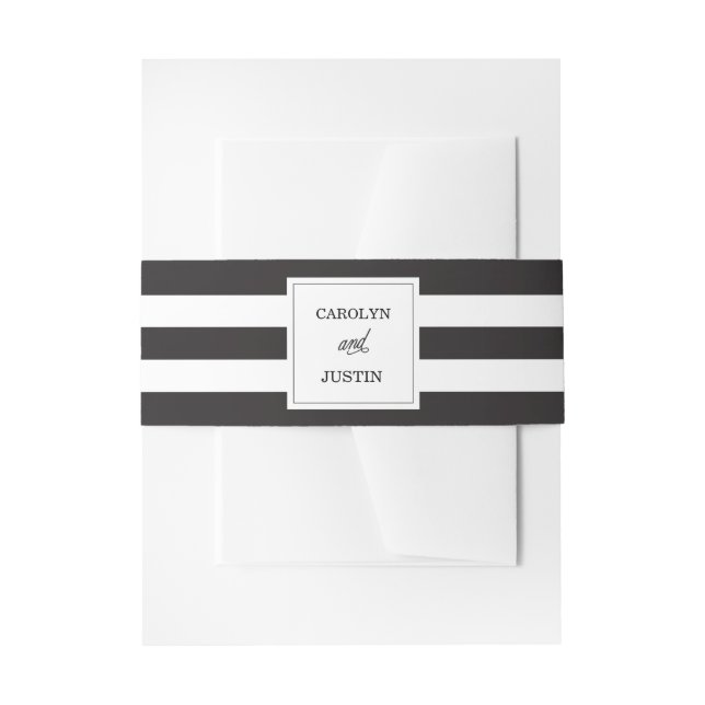 Bold Stripe Wedding Belly Band (Front Example)