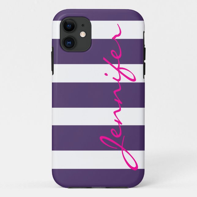 Bold Striped iPhone 5 Barely There Case | plum (Back)