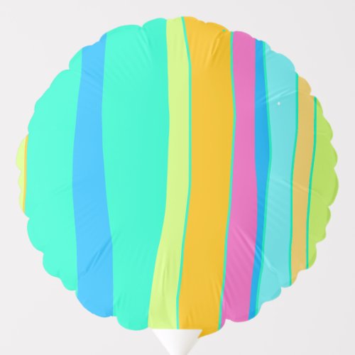 Bold striped multicolour Air_Filled Round Custom Balloon