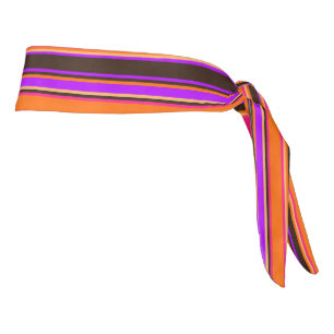 Bold Striped Orange, Magenta, & Purple Headband