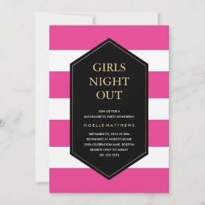 Bold Stripes Bachelorette Party Invitation