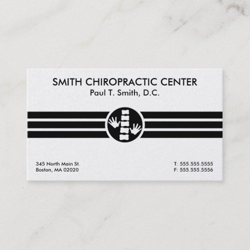 Bold Stripes Chiropractic Business Cards