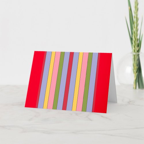 Bold Stripes Colourful Lines Greeting Cards