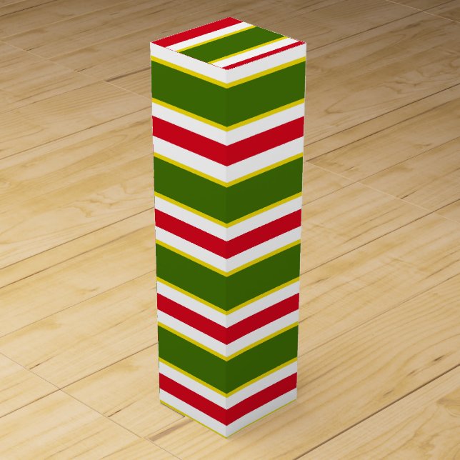 Bold Stripes Holiday Wine Gift Box (Front)