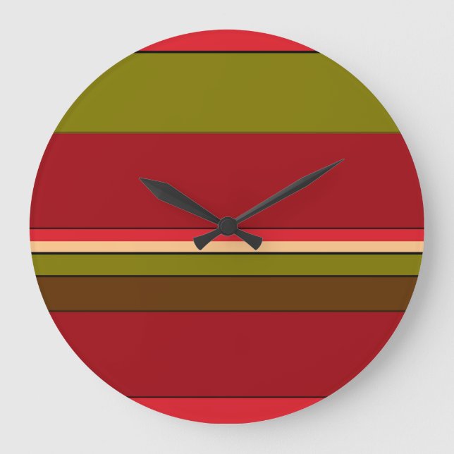 Bold Stripes Large Clock (Front)