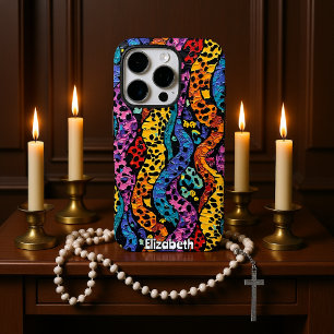Bold Stripes: Leopard Print Abstraction iPhone 16 Pro Case
