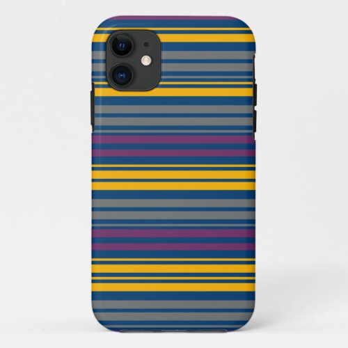 Bold Stripes Modern Elegant iPhone 11 Case