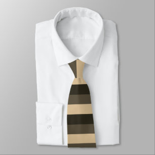 bold stripes - sepia tones neck tie