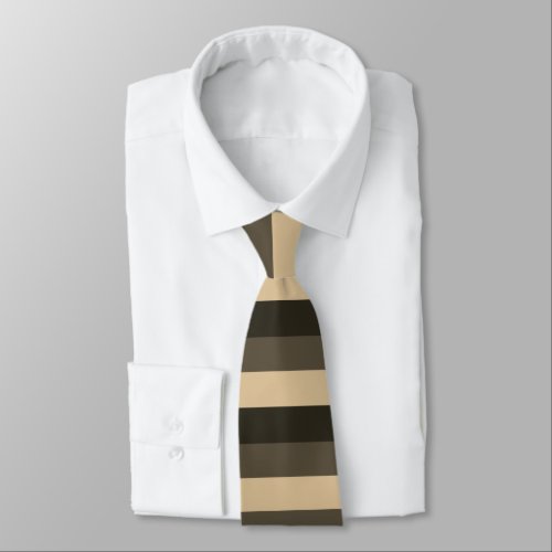 bold stripes _ sepia tones neck tie