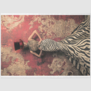 Bold Stripes, Sophisticated Lady, Damask Patina Tissue Paper