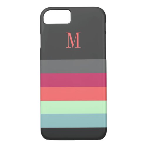 Bold Stripes with Monogram iPhone 87 Case