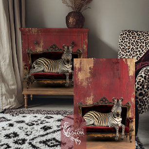 Bold Stripes, Zebra Lounging, Hollywood Regency Tissue Paper